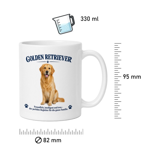 Tasse »Golden Retriever – Freundlich, intelligent, treu«