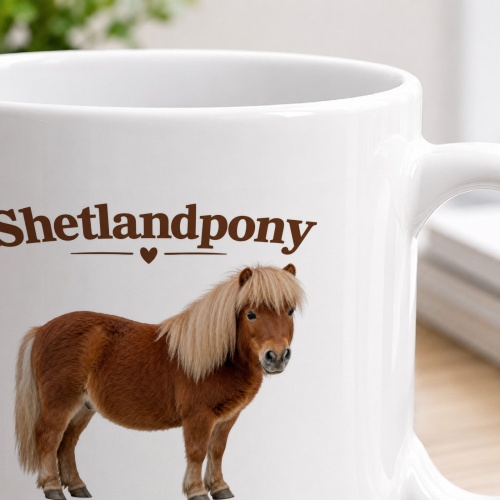 Tasse »Shetlandpony – klein, stark, charaktervoll«
