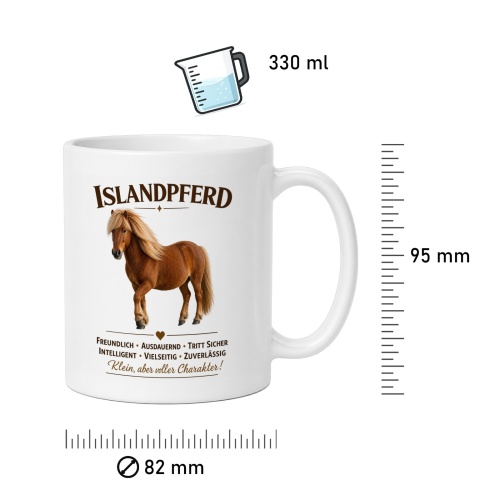Tasse »Islandpferd – klein, aber voller Charakter!«