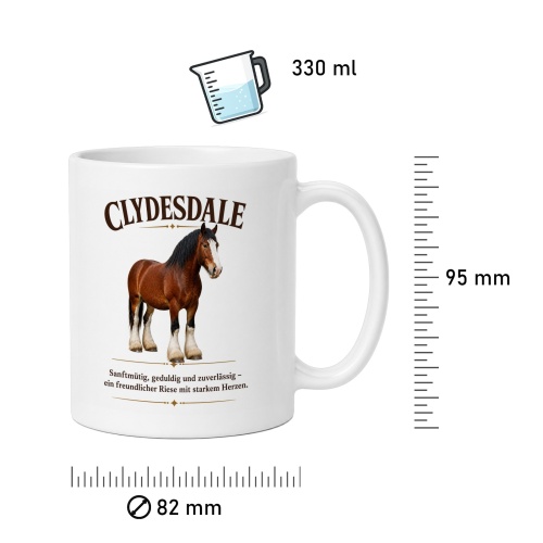 Tasse »Clydesdale – sanftmütig & stark«