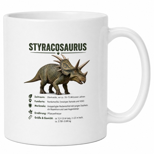 Tasse »Styracosaurus Dino-Wissen«