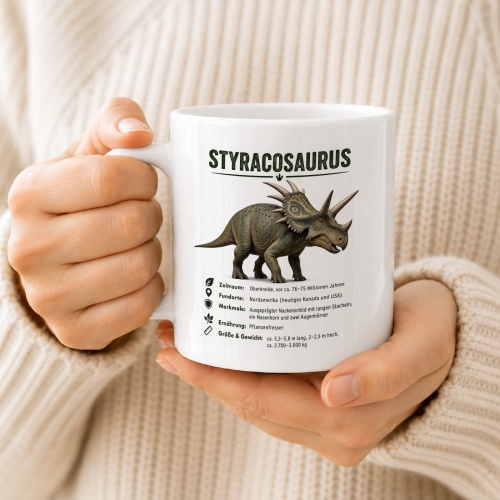 Tasse »Styracosaurus Dino-Wissen«