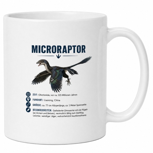 Tasse »Microraptor – Urzeit-Dinosaurier«