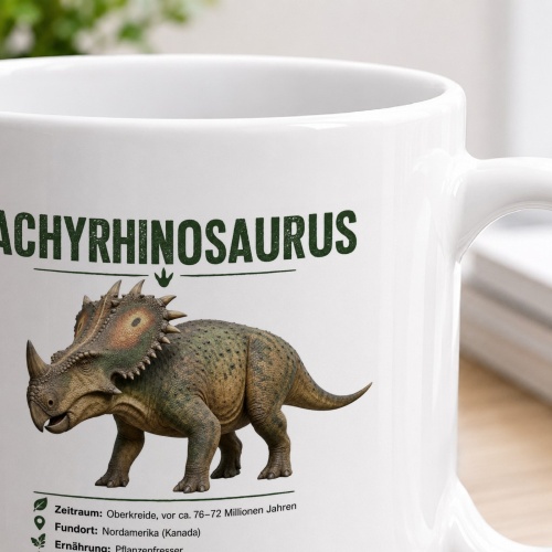 Tasse »Pachyrhinosaurus – Dinosaurier Info«