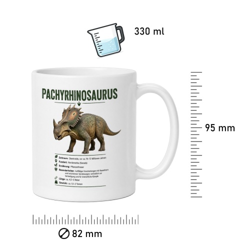 Tasse »Pachyrhinosaurus – Dinosaurier Info«