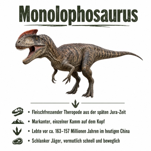 Tasse »Monolophosaurus Dino-Wissen«