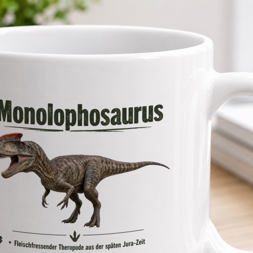 Tasse »Monolophosaurus Dino-Wissen«