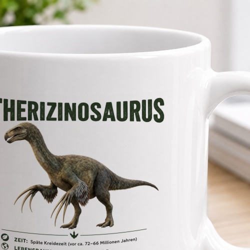 Tasse »Therizinosaurus – Dinosaurier-Wissen«
