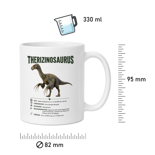 Tasse »Therizinosaurus – Dinosaurier-Wissen«
