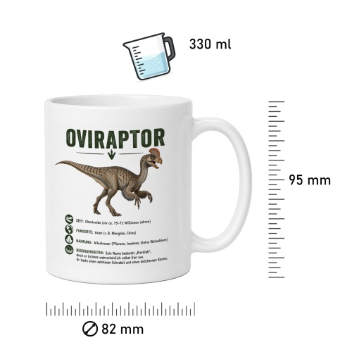 Tasse »Oviraptor Dino Fakten«