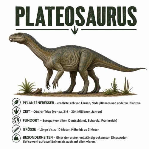 Tasse »Plateosaurus – Dinosaurier Info«