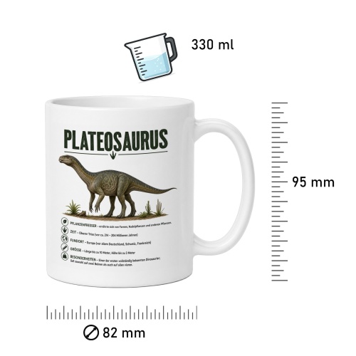 Tasse »Plateosaurus – Dinosaurier Info«