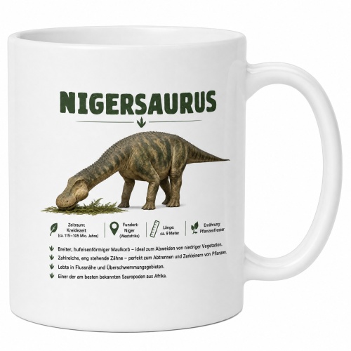 Tasse »Nigersaurus – Dinosaurier-Wissen«