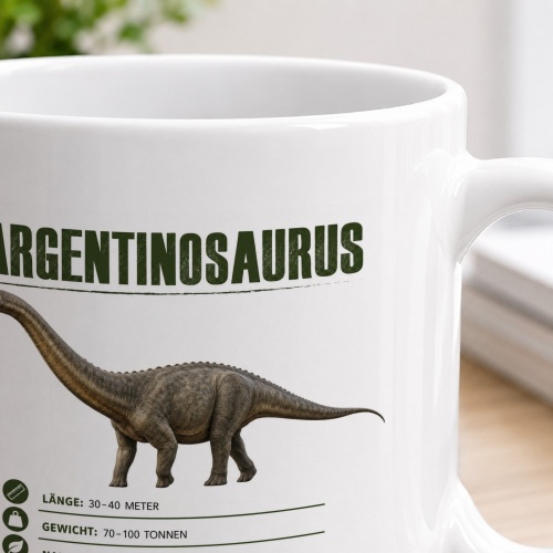 Tasse »Argentinosaurus – Dinosaurier-Fakten«