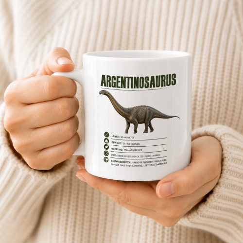 Tasse »Argentinosaurus – Dinosaurier-Fakten«