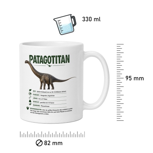 Tasse »Patagotitan Dinosaurier Lexikon«