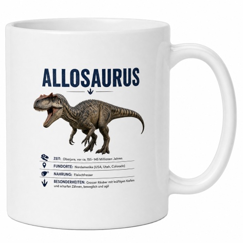 Tasse »Allosaurus – Dinosaurier-Wissen«