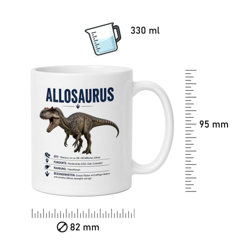 Tasse »Allosaurus – Dinosaurier-Wissen«