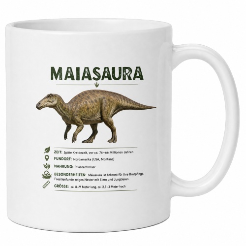 Tasse »Maiasaura Dino Fakten«