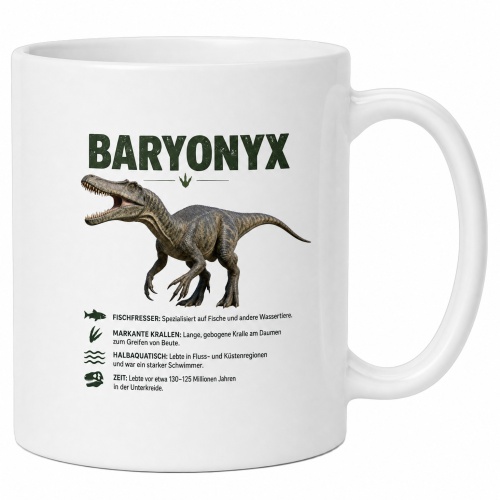 Tasse »Baronyx Dinosaurier-Motiv«