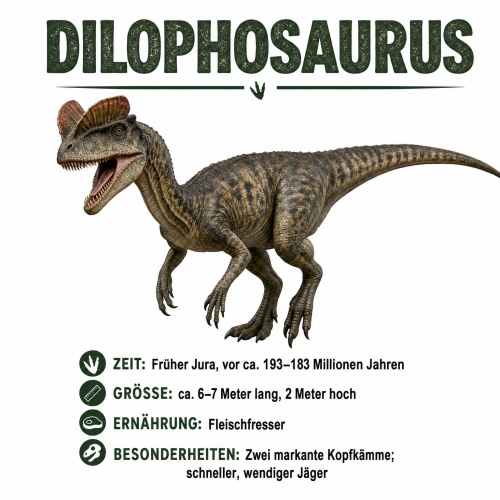 Tasse »Dilophosaurus Dinosaurier-Info«