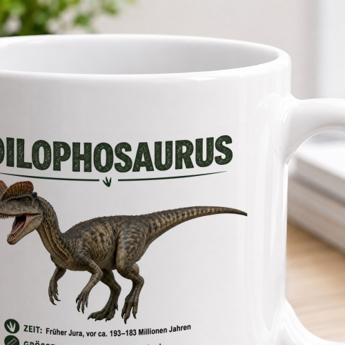 Tasse »Dilophosaurus Dinosaurier-Info«