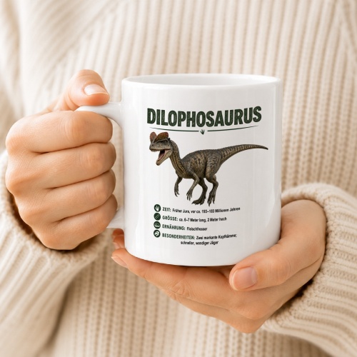 Tasse »Dilophosaurus Dinosaurier-Info«