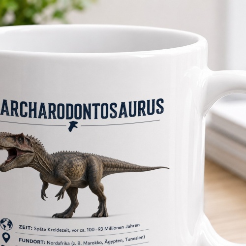 Tasse »Carcharodontosaurus Dino-Wissen«