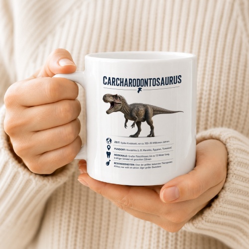Tasse »Carcharodontosaurus Dino-Wissen«