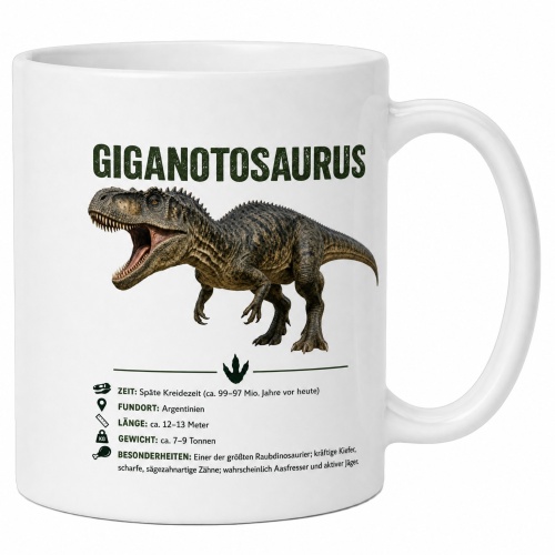 Tasse »Giganotosaurus Dino-Wissen«