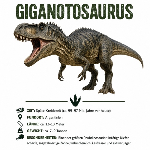 Tasse »Giganotosaurus Dino-Wissen«