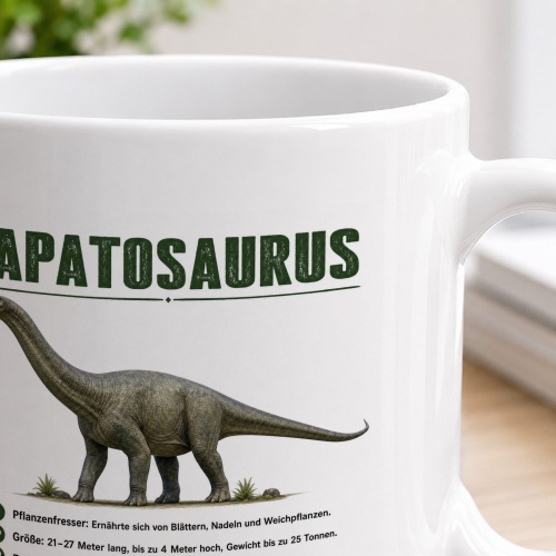 Tasse »Apatosaurus – Dinosaurier Fakten«