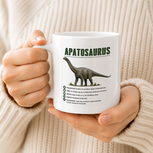 Tasse »Apatosaurus – Dinosaurier Fakten«