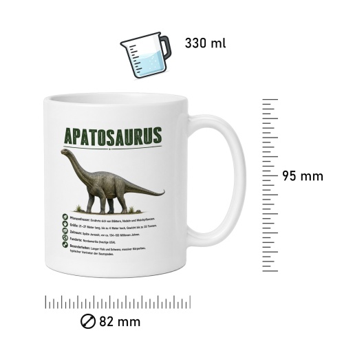 Tasse »Apatosaurus – Dinosaurier Fakten«
