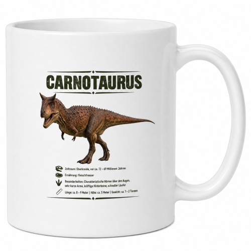 Tasse »Carnotaurus Dinosaurier-Motiv«