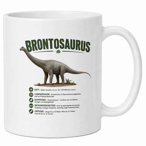 Tasse »Brontosaurus – Dinosaurier-Wissen«