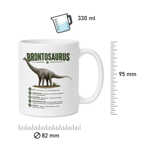 Tasse »Brontosaurus – Dinosaurier-Wissen«