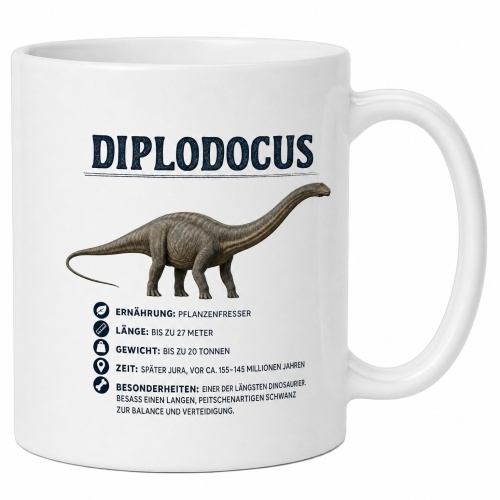 Tasse »Diplodocus Dinosaurier-Wissen«