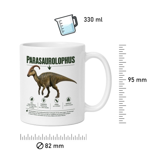 Tasse »Parasaurolophus Dinosaurier-Motiv«