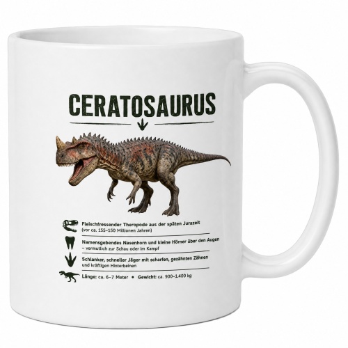 Tasse »Ceratosaurus Dinosaurier-Motiv«