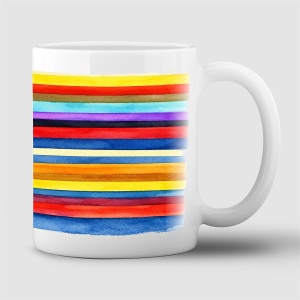 Tasse "Watercolor stripes"