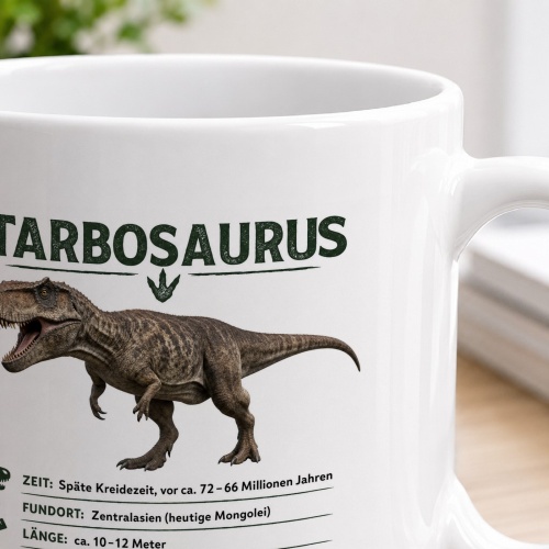 Tasse »Tarbosaurus – Dinosaurier Info«