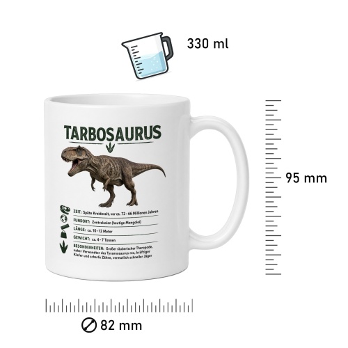 Tasse »Tarbosaurus – Dinosaurier Info«