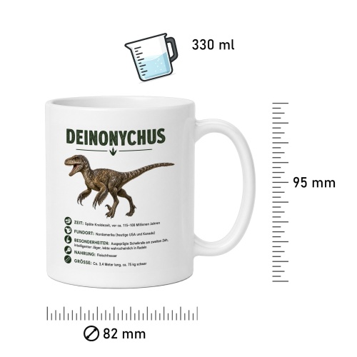 Tasse »Deinonychus Dinosaurier-Motiv«
