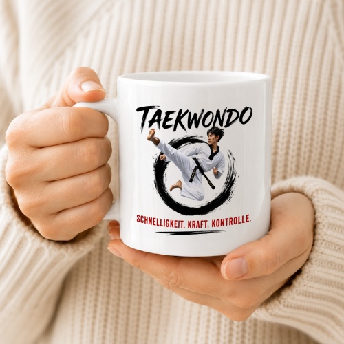 Tasse »Taekwondo – Schnelligkeit. Kraft. Kontrolle.«