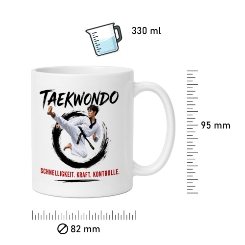 Tasse »Taekwondo – Schnelligkeit. Kraft. Kontrolle.«