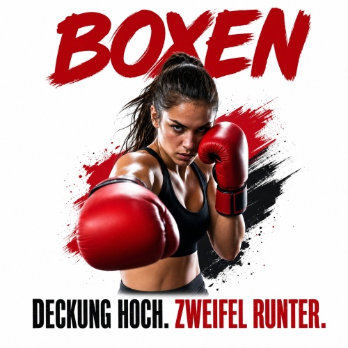 Tasse »Boxen – Deckung hoch. Zweifel...