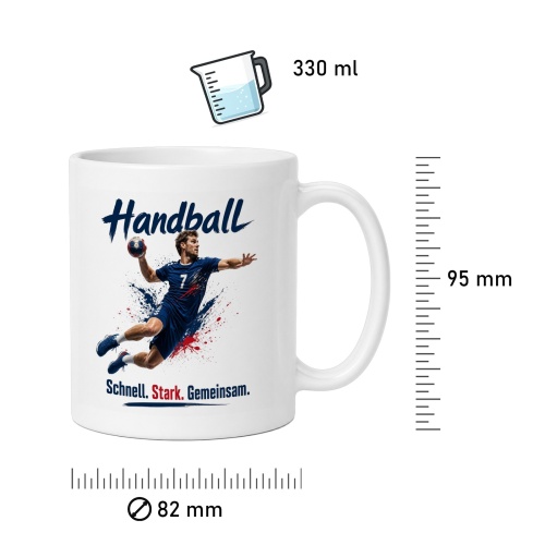Tasse »Handball – Schnell. Stark. Gemeinsam.«