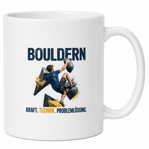 Tasse »Bouldern – Kraft. Technik....