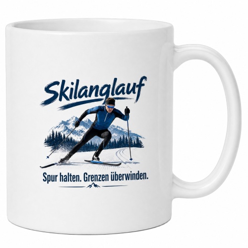 Tasse »Skilanglauf – Spur halten. Grenzen...
